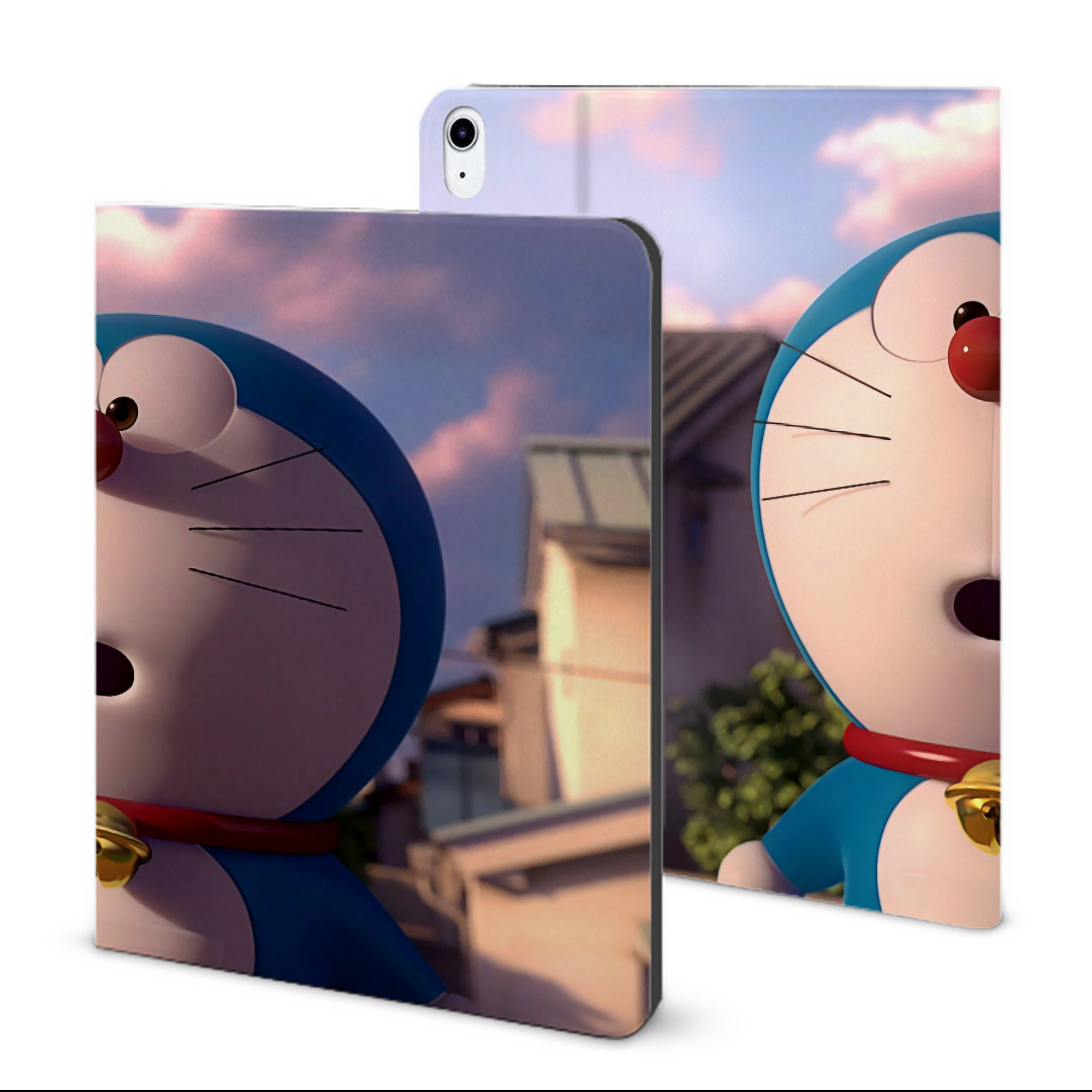 （画像用） ドラえもん Doraemon IPad ケース ブック型 PUレザー TPU 耐衝撃 軽量 薄型 ペン収納なし 全面保護 IPad 各モデル対応